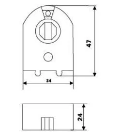 technical drawing, fluorescent lamp holder