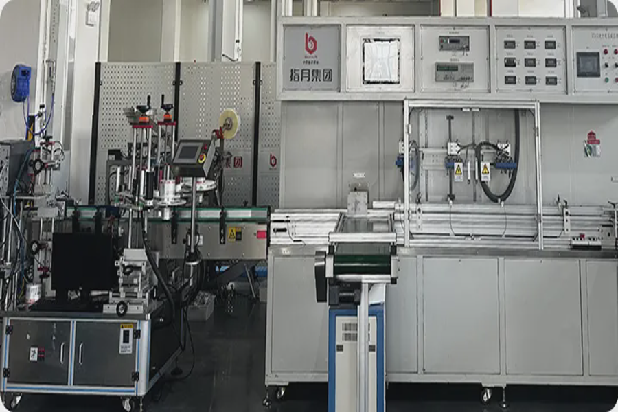 An industrial manufacturing setup with machinery