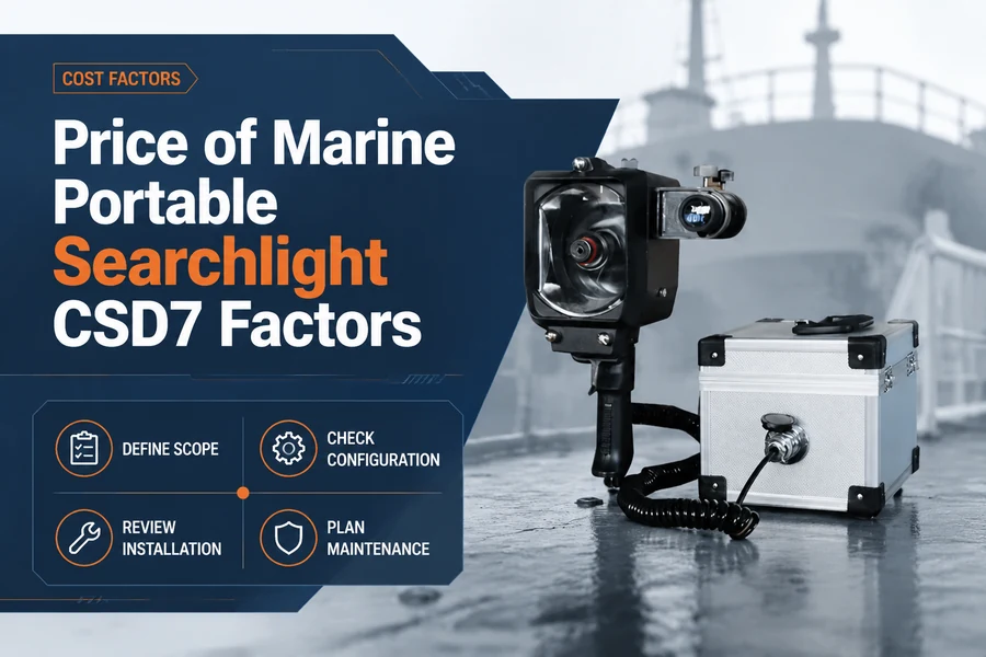 price of marine portable searchlight CSD7 promotional poster for Price of Marine Portable Searchlight CSD7 Factors